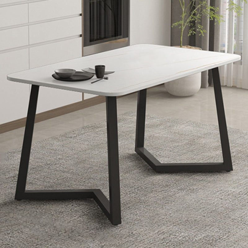 Modern Stone Rectangle Dining Table 1/2/5/7 Pieces Dining Set for Dining Room