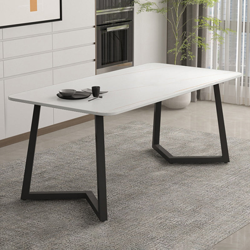 Modern Stone Rectangle Dining Table 1/2/5/7 Pieces Dining Set for Dining Room
