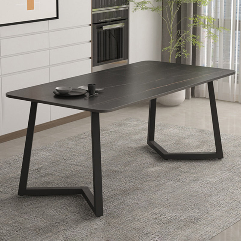 Modern Stone Rectangle Dining Table 1/2/5/7 Pieces Dining Set for Dining Room
