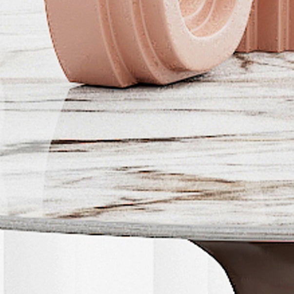 Round Dining Set with Solid Back Chairs 1/2/3 Pcs Stone Top Dinette Set for Kitchen