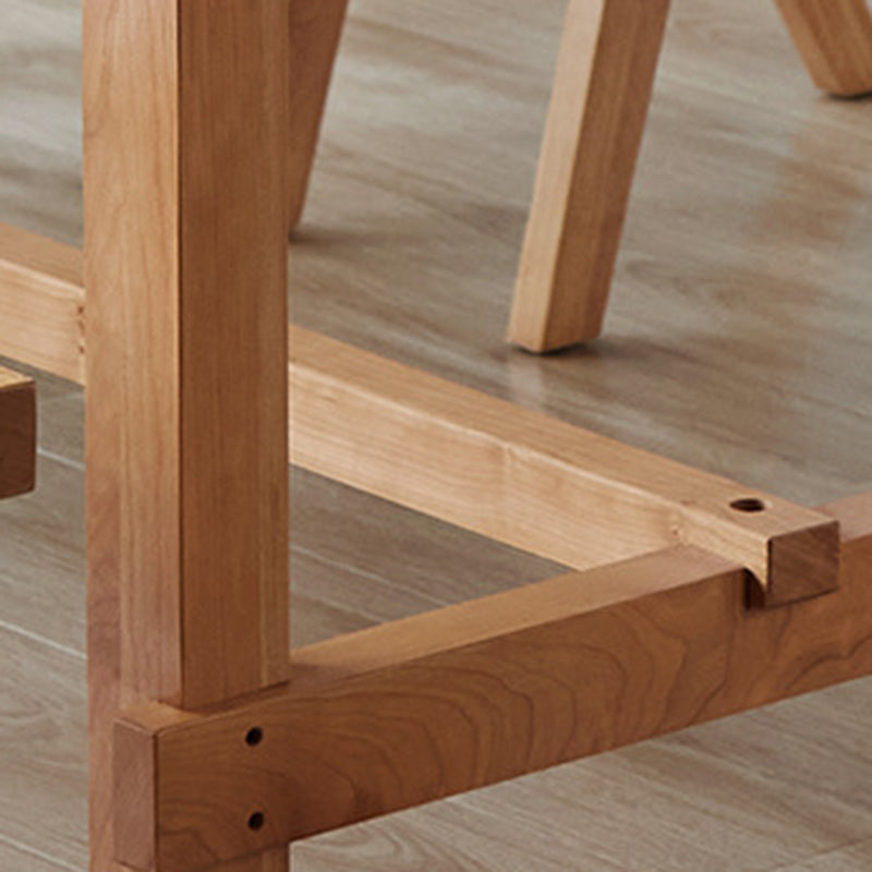 Solid Wood Furniture 1/4 Pieces Standard Height Dining Room Table Set