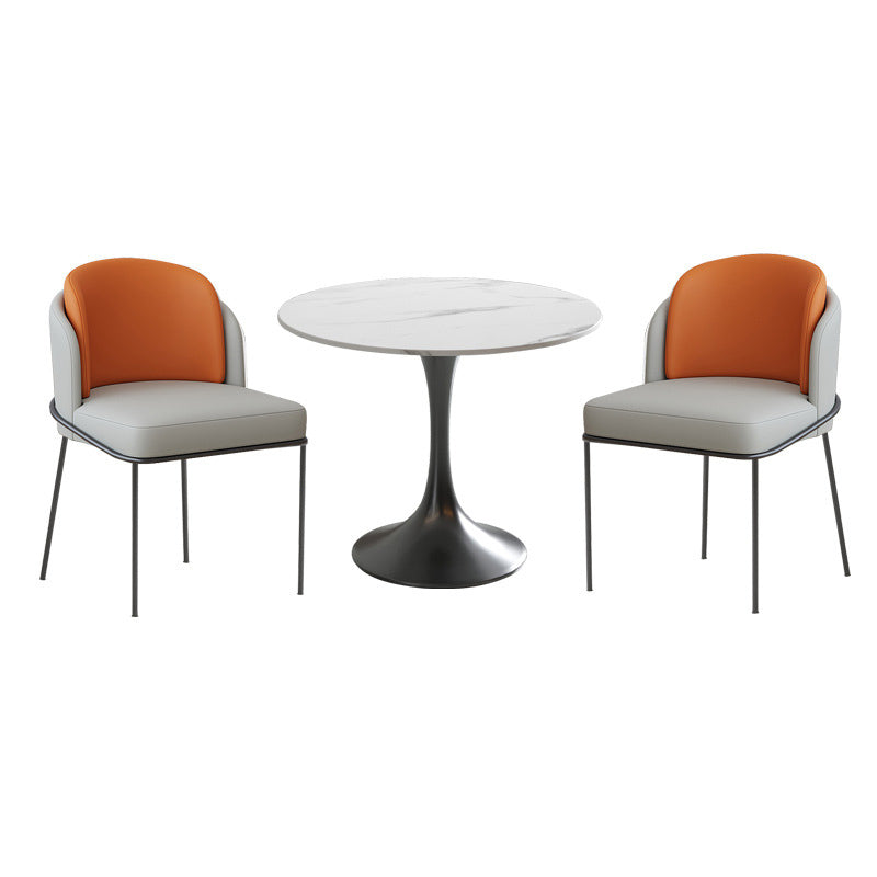 Modern Round Stone Dining Table 1/3/4/5 Pieces Dining Set for Dining Room