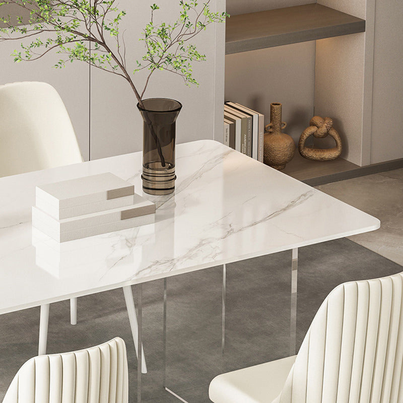 Modern Rectangle Dining Table 1/2/5/7 Pieces Stone Dining Set for Dining Room