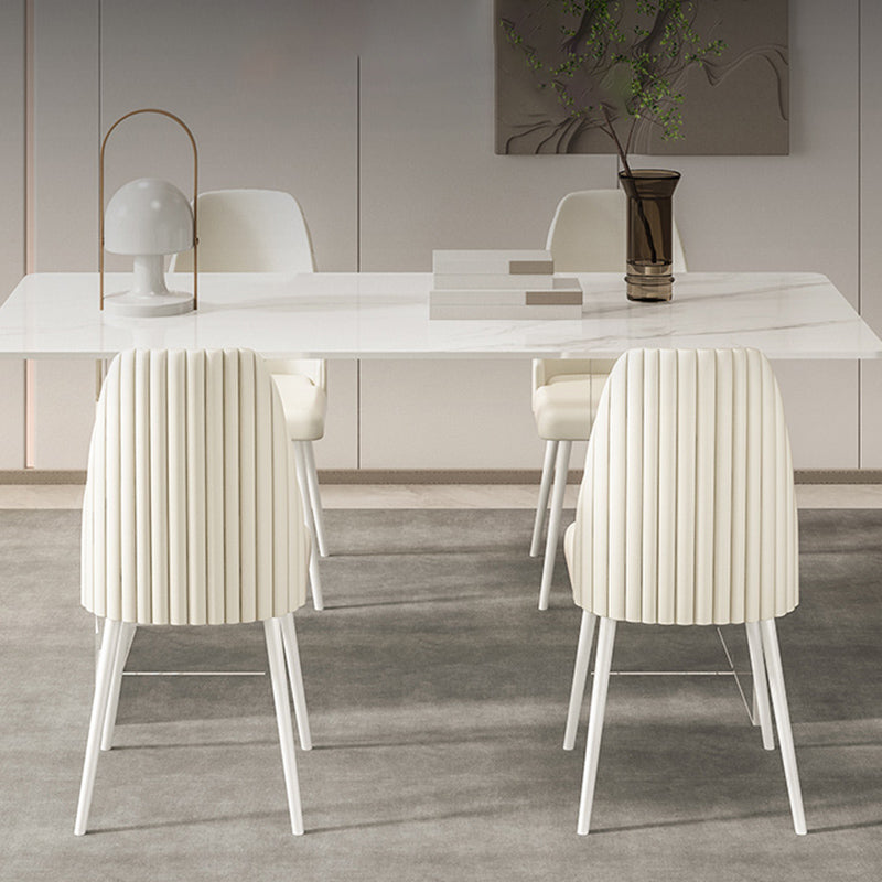 Modern Rectangle Dining Table 1/2/5/7 Pieces Stone Dining Set for Dining Room