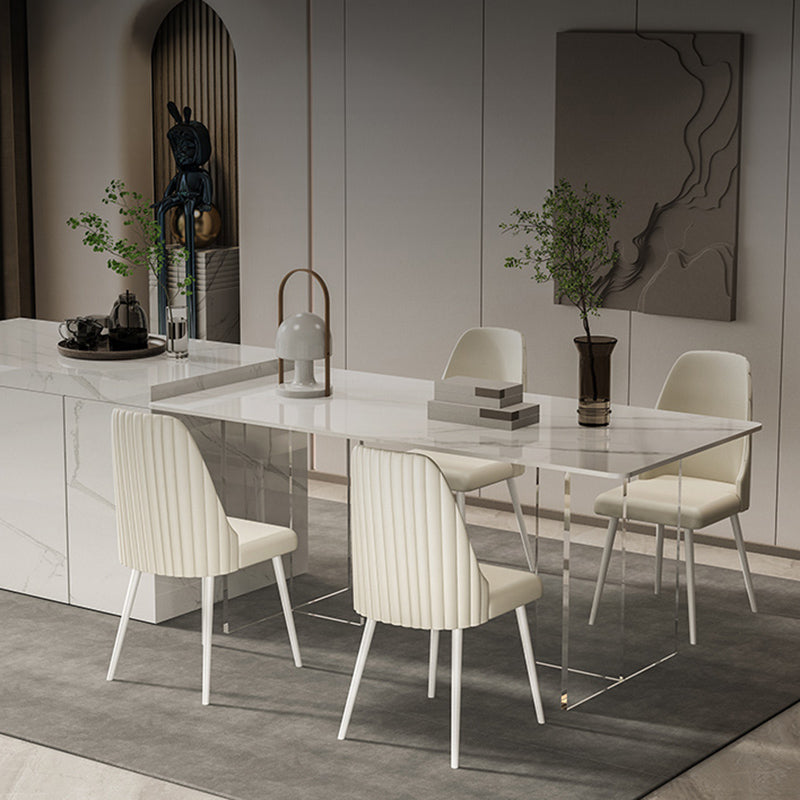 Modern Rectangle Dining Table 1/2/5/7 Pieces Stone Dining Set for Dining Room