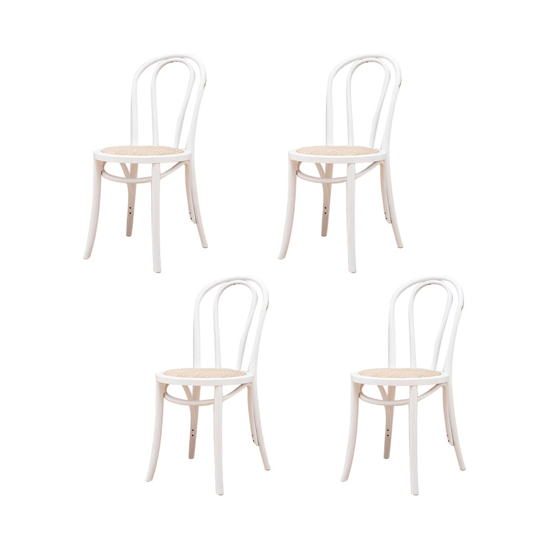 Solid Wood Side Chair Windsor Back Dining Chair for Living Room