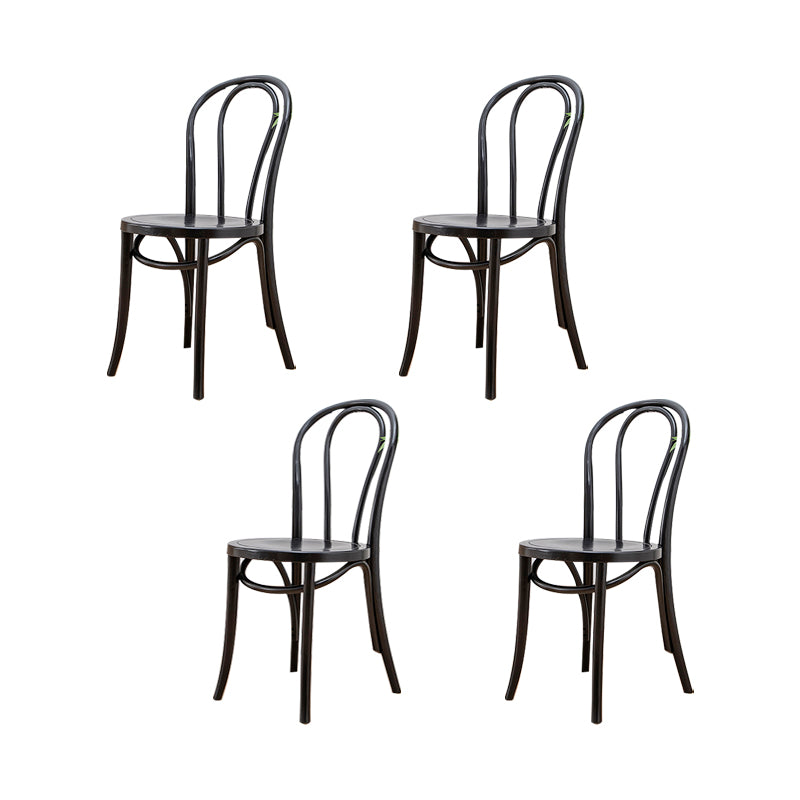 Solid Wood Side Chair Windsor Back Dining Chair for Living Room