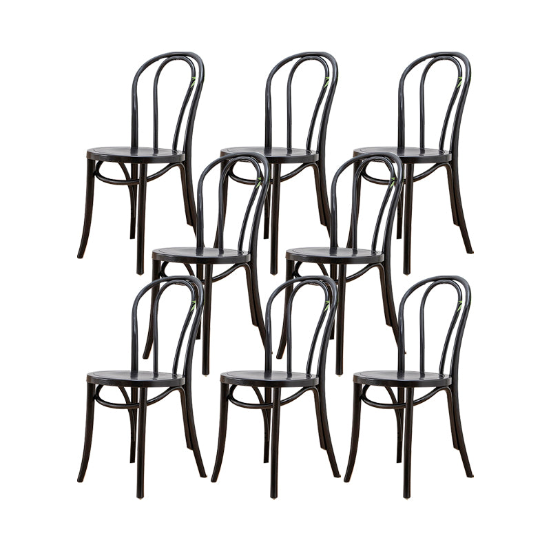 Solid Wood Side Chair Windsor Back Dining Chair for Living Room