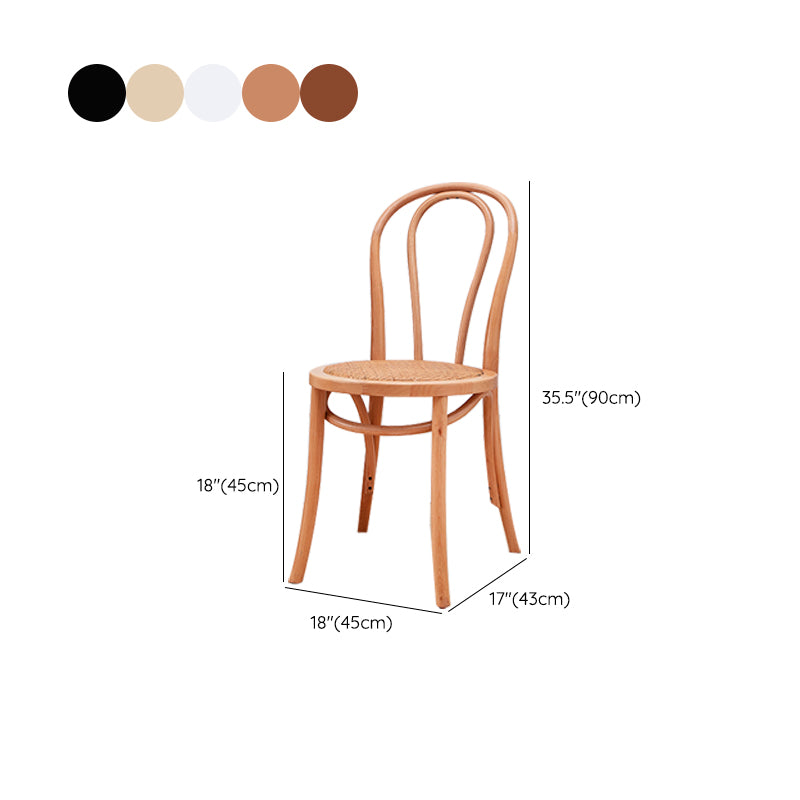Solid Wood Side Chair Windsor Back Dining Chair for Living Room