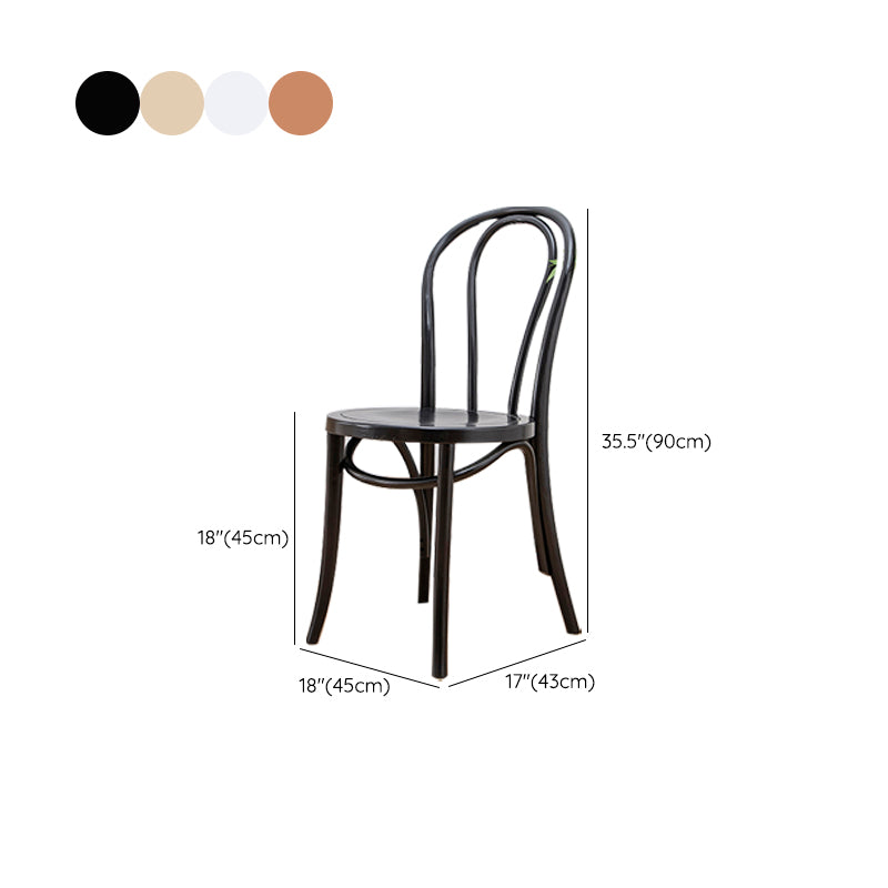 Solid Wood Side Chair Windsor Back Dining Chair for Living Room
