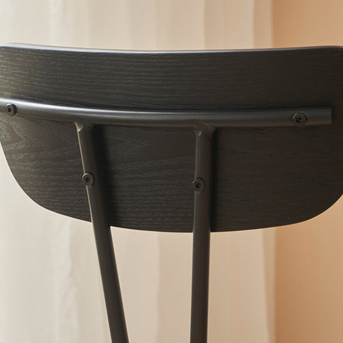 Industrial Style Side Chair Upholstered Dining Chair with Metal Base