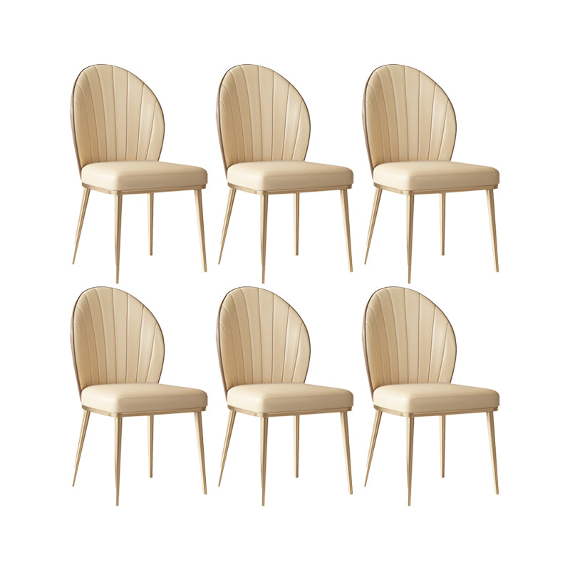 Nordic Style Metal Side Chair Gold Base Side Dining Chair for Home Use