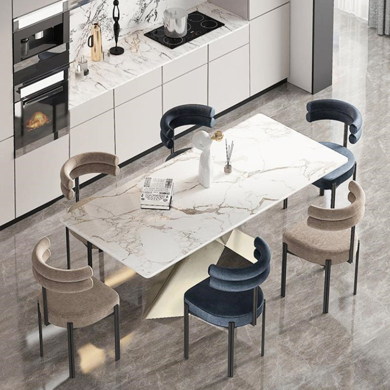 Nordic Style Colorful Side Chair Flannelette Side Dining Chair for Home Use