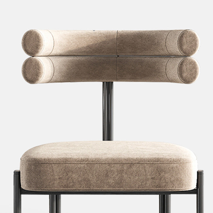 Nordic Style Colorful Side Chair Flannelette Side Dining Chair for Home Use