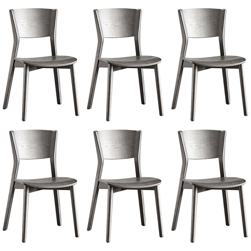 Armless Kitchen Dining Chairs Solid Wood Open Back Dining Chairs