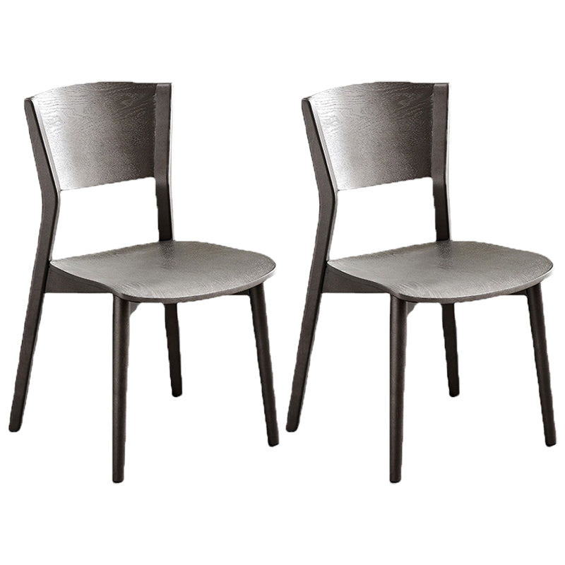 Armless Kitchen Dining Chairs Solid Wood Open Back Dining Chairs