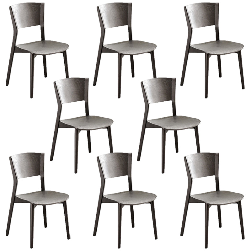 Armless Kitchen Dining Chairs Solid Wood Open Back Dining Chairs