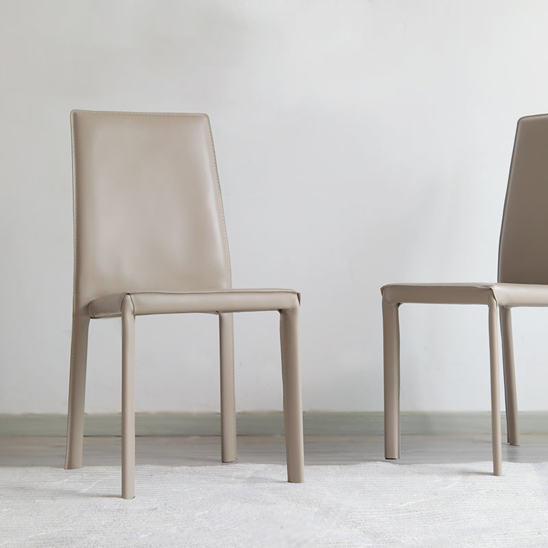 Modern Simple Side Chair Faux Leather Side Dining Chair for Home Use