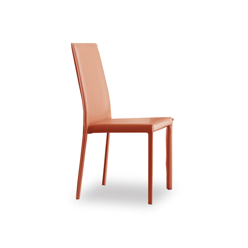Modern Simple Side Chair Faux Leather Side Dining Chair for Home Use