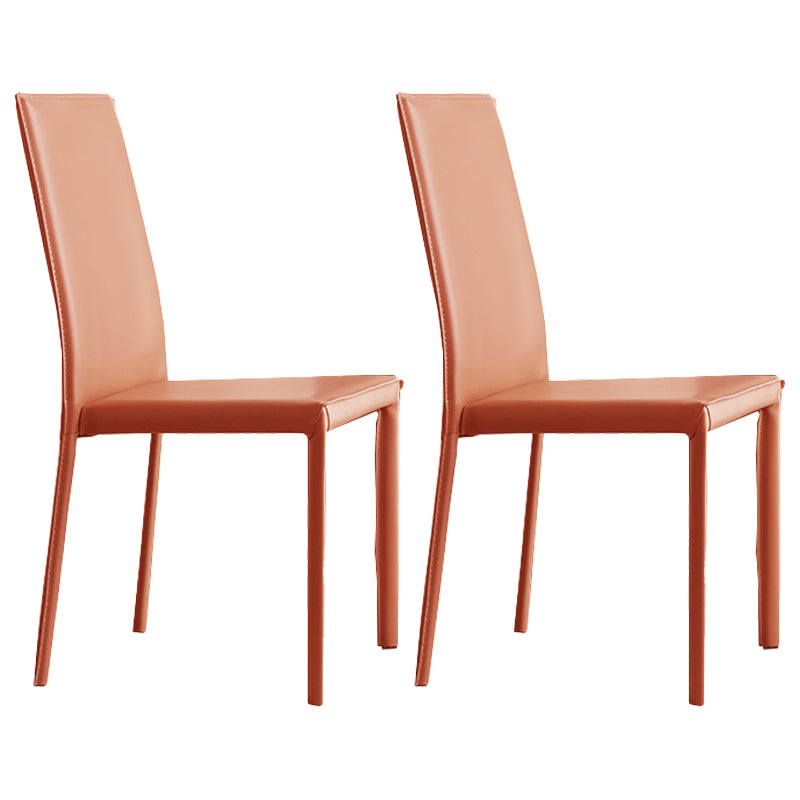 Modern Simple Side Chair Faux Leather Side Dining Chair for Home Use