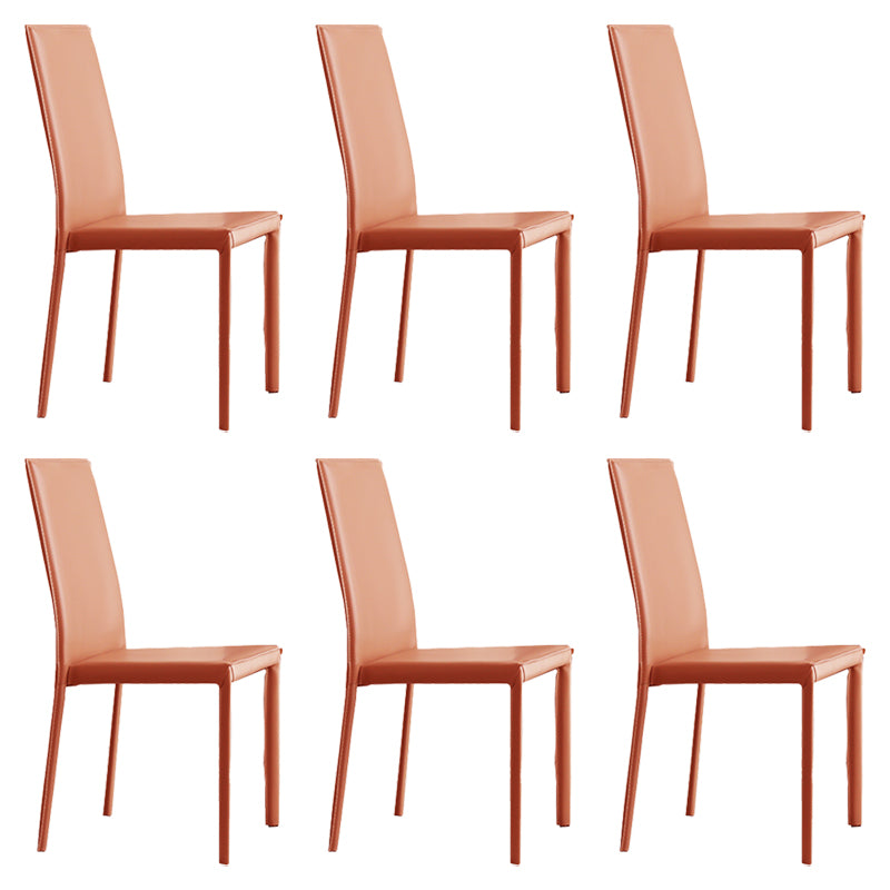 Modern Simple Side Chair Faux Leather Side Dining Chair for Home Use