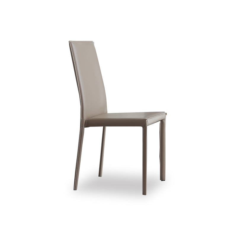 Modern Simple Side Chair Faux Leather Side Dining Chair for Home Use