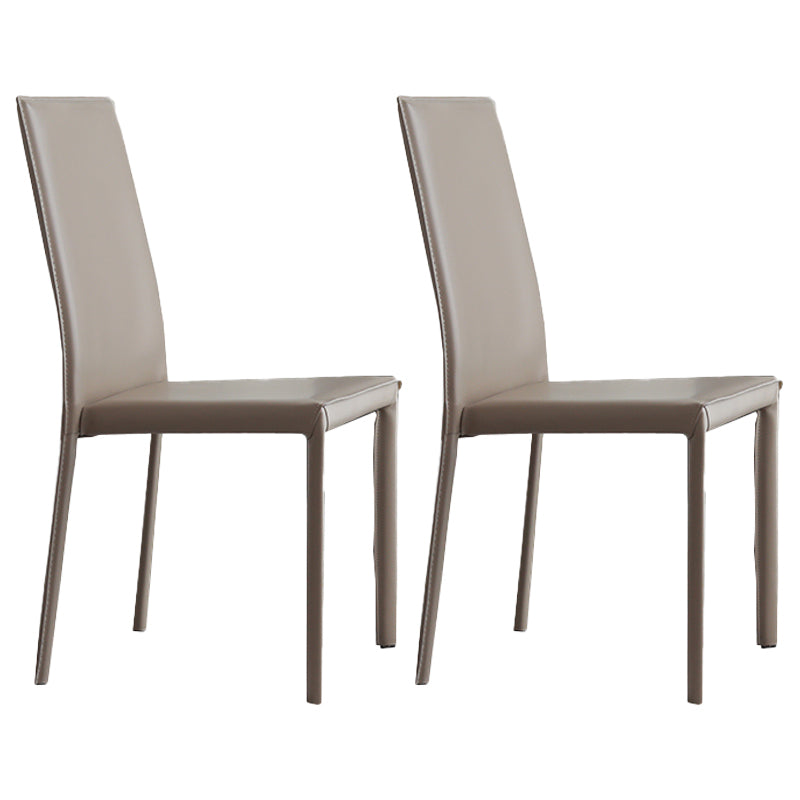 Modern Simple Side Chair Faux Leather Side Dining Chair for Home Use