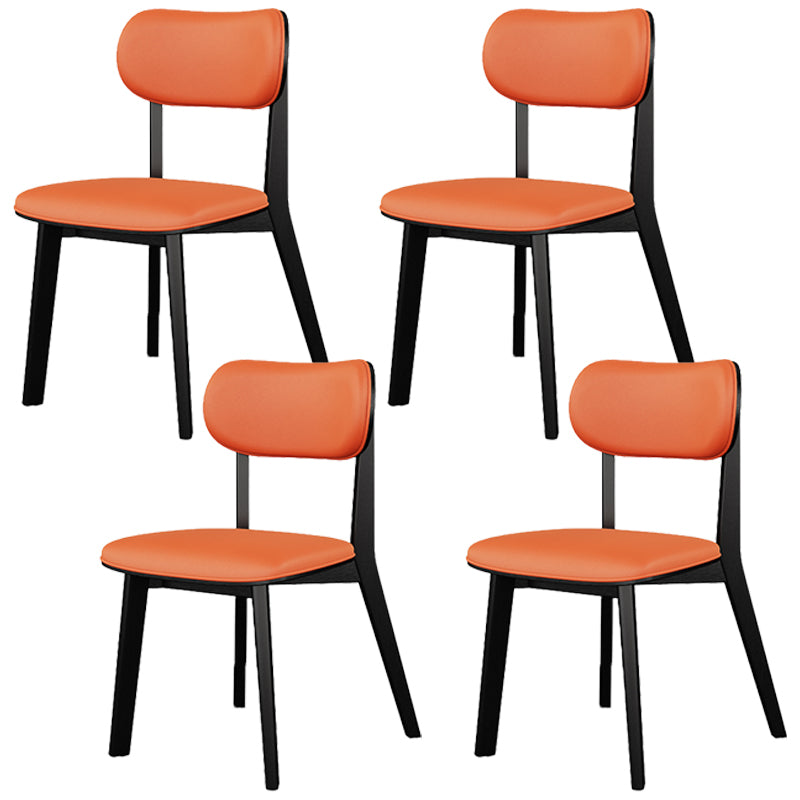Modern Simple Side Chair Wooden Base Side Dining Chair for Home Use