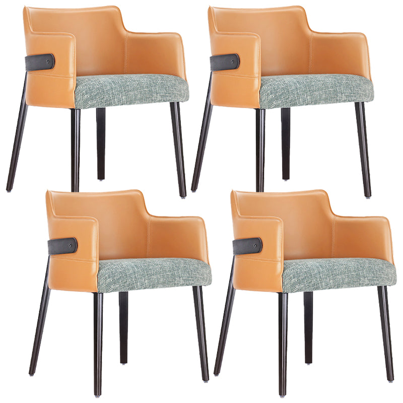 Modern Simple Arm Chair Wooden Base Dining Arm Chair for Living Room