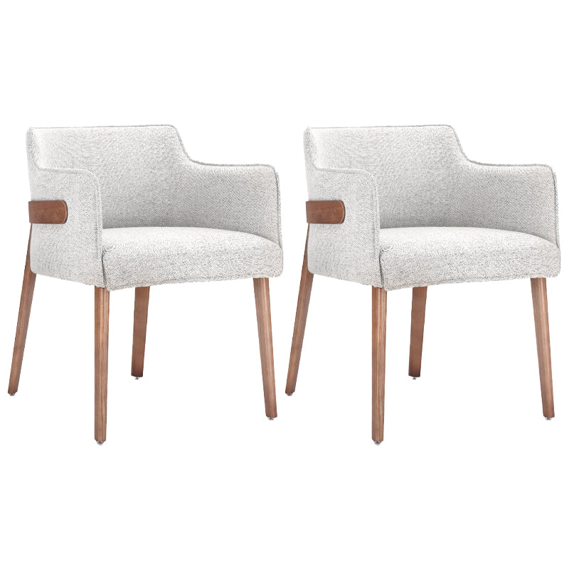 Modern Simple Arm Chair Wooden Base Dining Arm Chair for Living Room