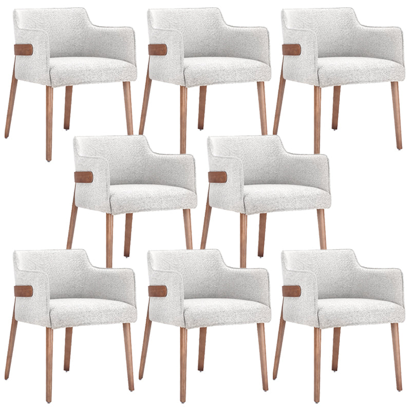 Modern Simple Arm Chair Wooden Base Dining Arm Chair for Living Room