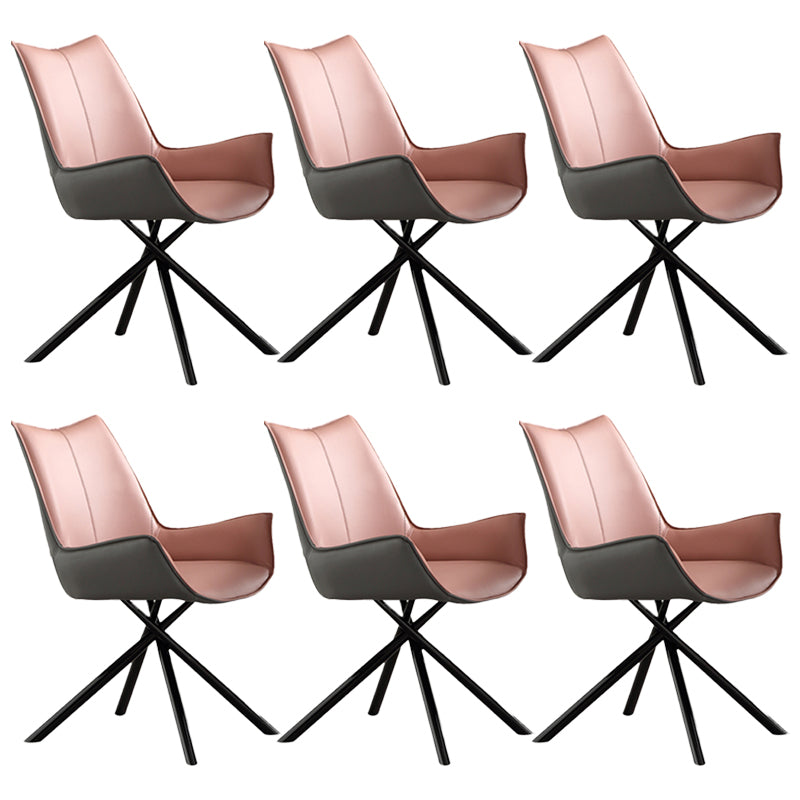Industrial Style Arm Chair Upholstered Dining Arm Chair for Living Room