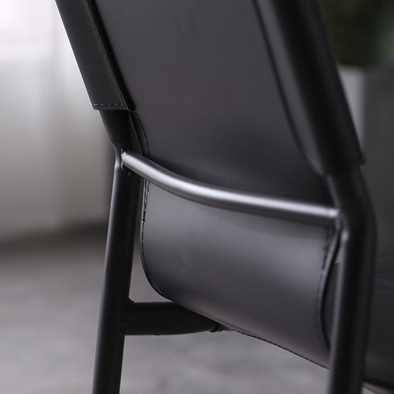 Modern Simple Side Chair Colorful Faux Leather Side Dining Chair for Living Room