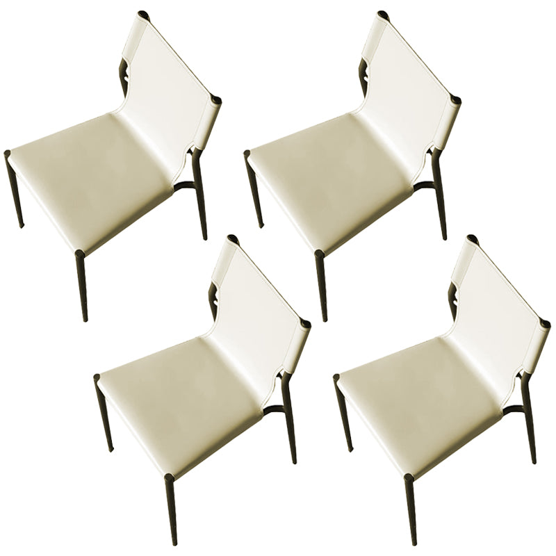 Modern Simple Side Chair Colorful Faux Leather Side Dining Chair for Living Room