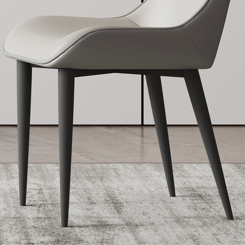 Modern Simple Side Chair Leather Side Dining Chair for Living Room