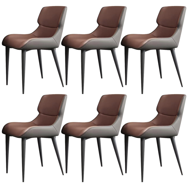 Modern Simple Side Chair Leather Side Dining Chair for Living Room