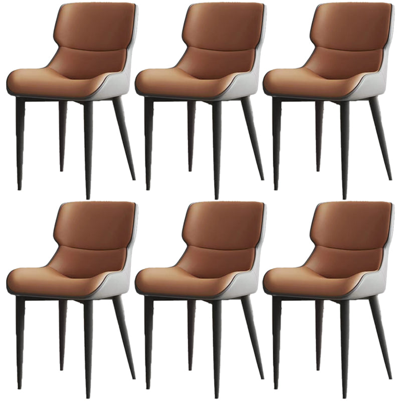 Modern Simple Side Chair Leather Side Dining Chair for Living Room