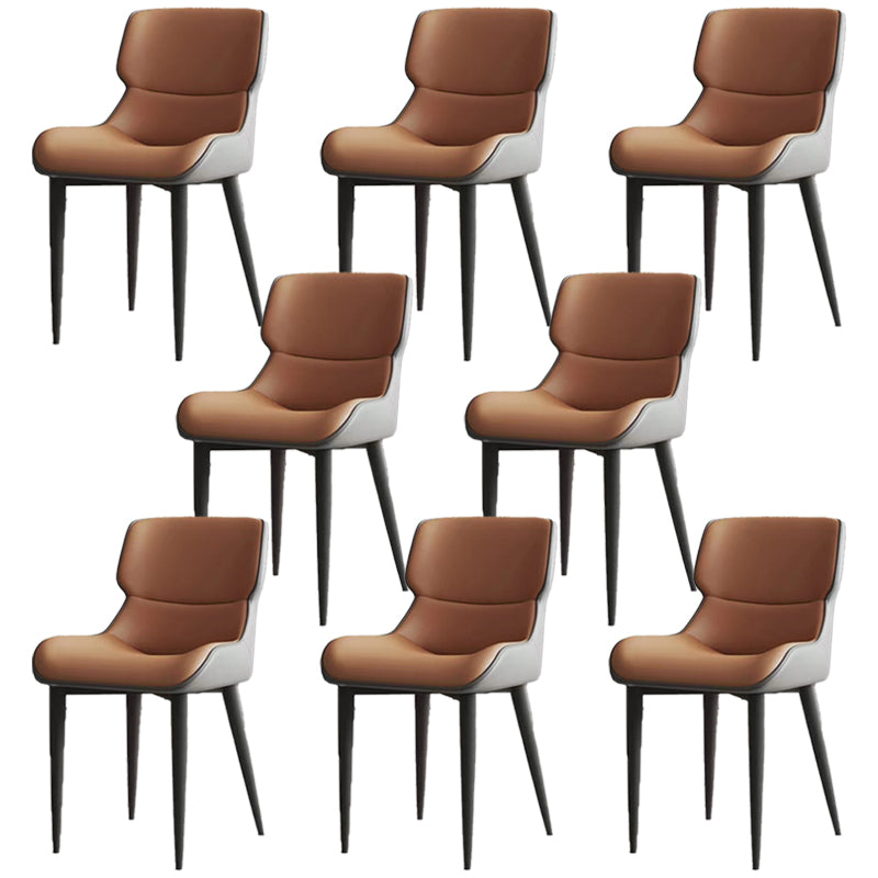 Modern Simple Side Chair Leather Side Dining Chair for Living Room