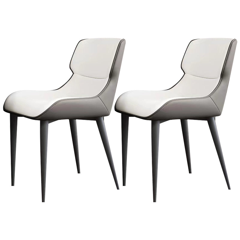 Modern Simple Side Chair Leather Side Dining Chair for Living Room