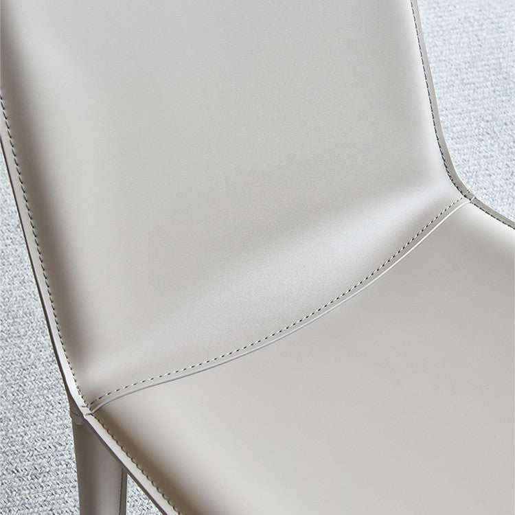 Modern Simple Side Chair Faux Leather Colorful Armless Dining Chair for Home Use