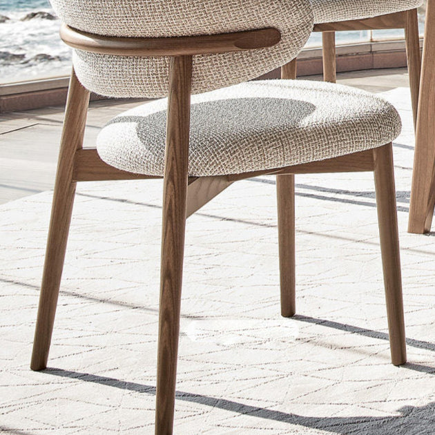 Modern Simple Side Chair Wooden Frame Side Dining Chair for Living Room