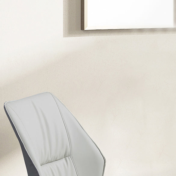 Modern Simple Side Chair Faux Leather Dining Chair with Metal Base for Living Room
