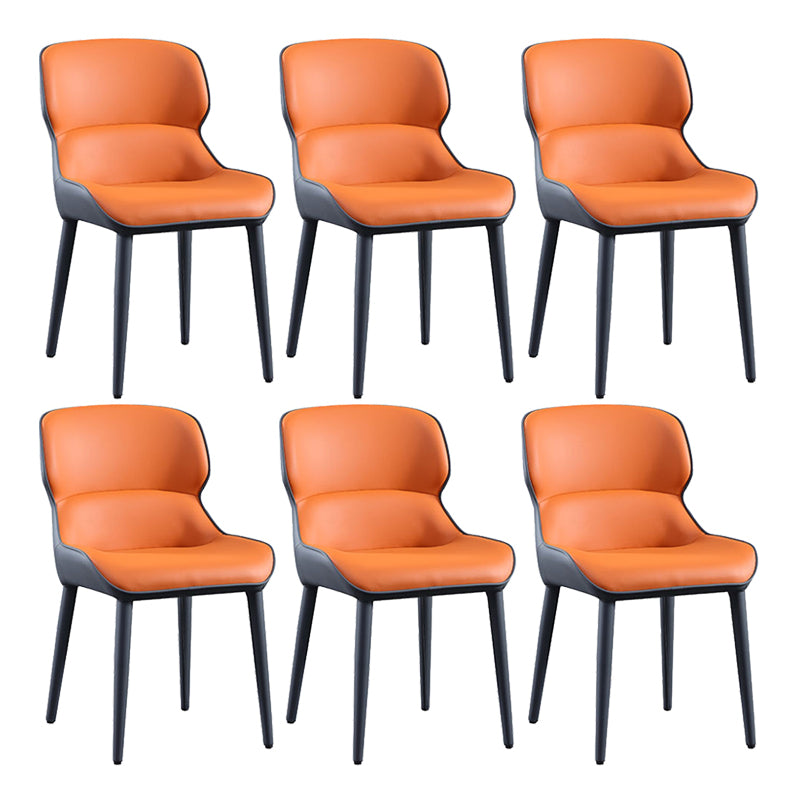 Modern Simple Side Chair Faux Leather Dining Chair for Living Room