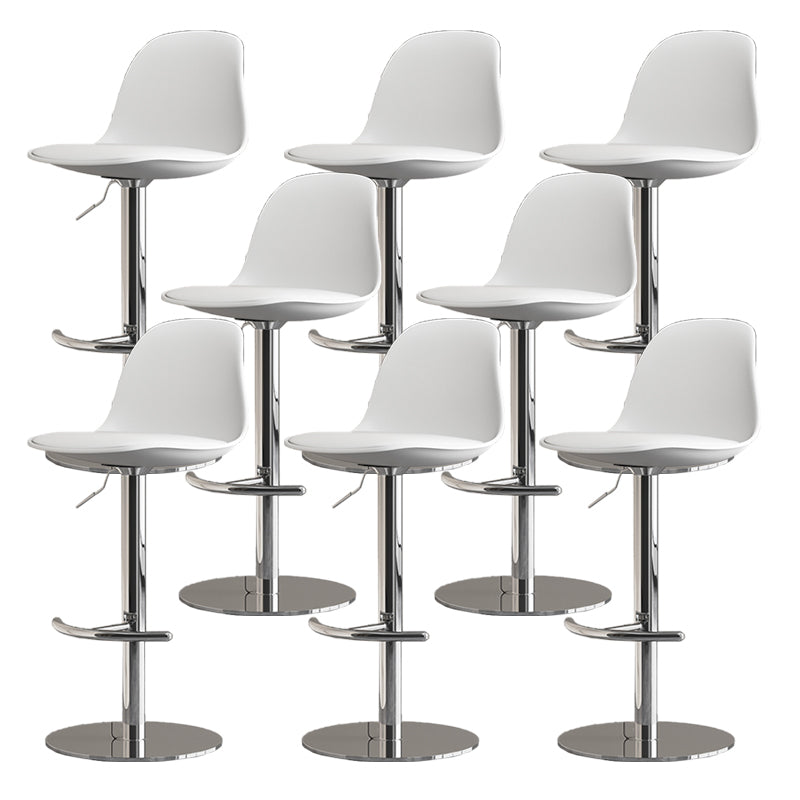 Industrial Backrest Rotatable Counter Stool Iron Cafe Bar Stool with Cushion and Pedal