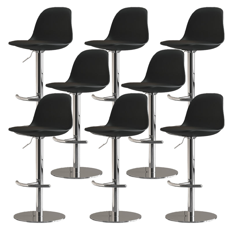 Industrial Backrest Rotatable Counter Stool Iron Cafe Bar Stool with Cushion and Pedal