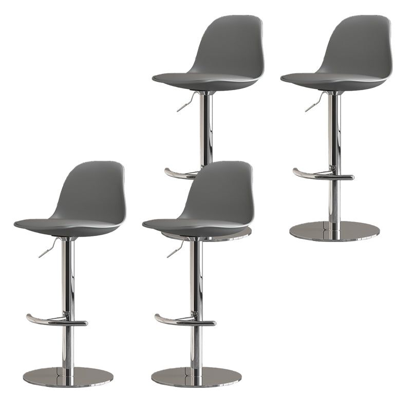 Industrial Backrest Rotatable Counter Stool Iron Cafe Bar Stool with Cushion and Pedal