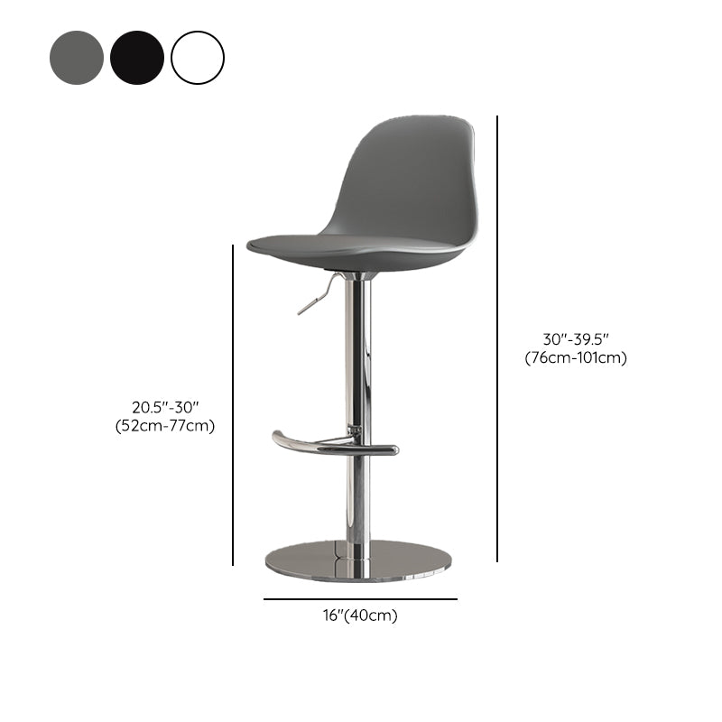 Industrial Backrest Rotatable Counter Stool Iron Cafe Bar Stool with Cushion and Pedal