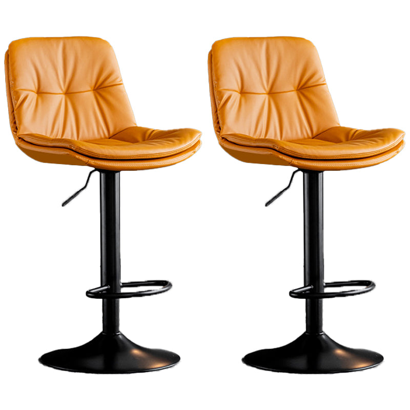 Swivel Adjustable Height Bar Stool Industrial Faux Leather Bristol with Footrest