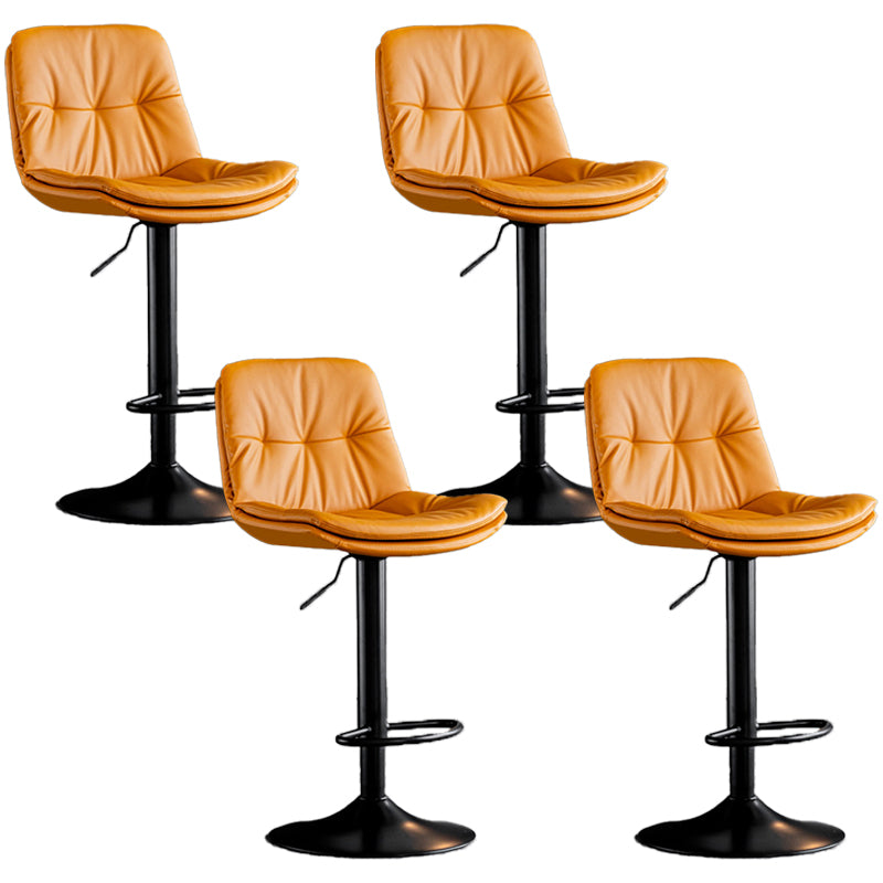 Swivel Adjustable Height Bar Stool Industrial Faux Leather Bristol with Footrest