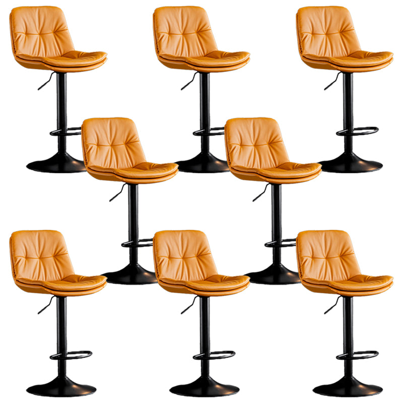 Swivel Adjustable Height Bar Stool Industrial Faux Leather Bristol with Footrest